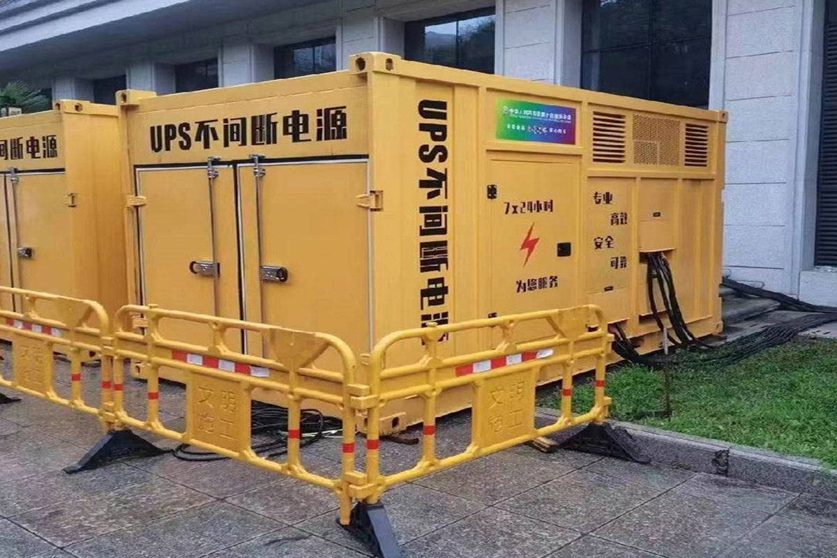 左权发电机租赁施工现场