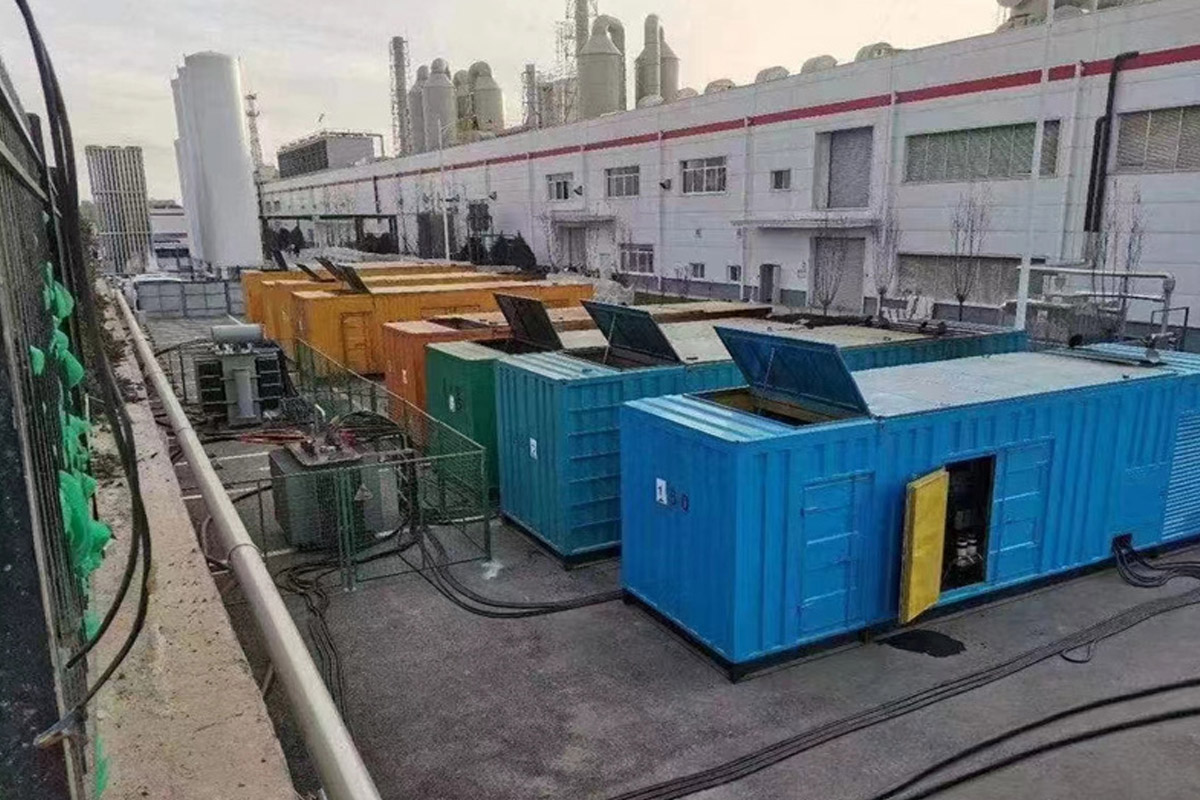 左权发电机租赁施工现场